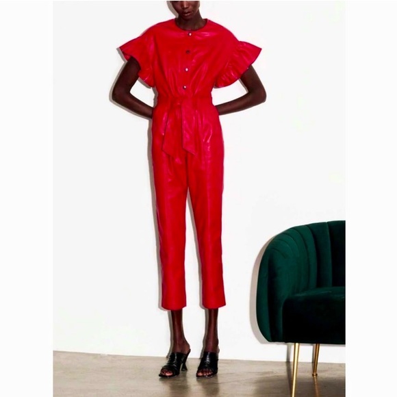 SAYLOR Meredith vegan leather Romper size medium - Picture 1 of 11